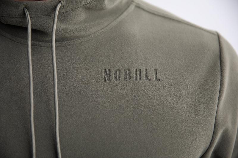 Men's Nobull Arctic Pullover Hoodie Olive | SG F2521D